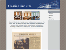 Tablet Screenshot of classicblindsinc.com